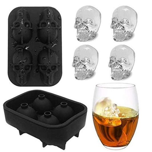 3D Totenkopf Eiswürfel